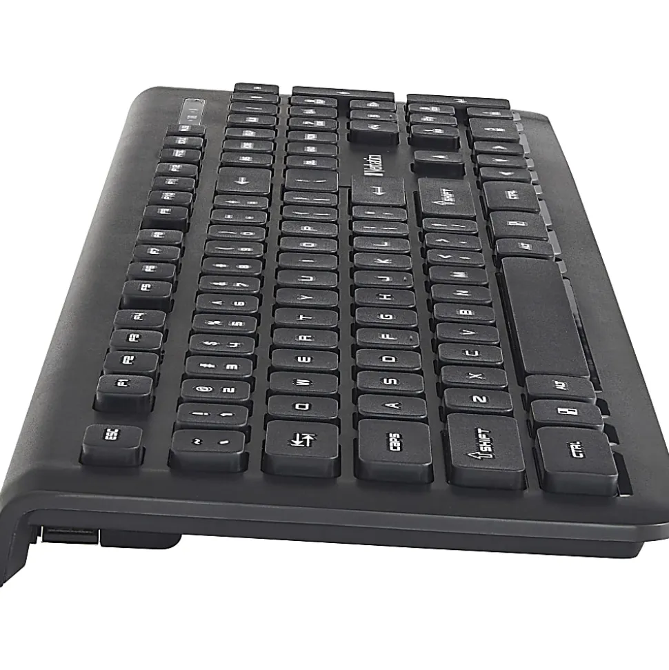 Verbatim Wireless Slim Keyboard - Wireless Connectivity - RF - USB Type A Interface - Computer - PC, Windows, Mac OS, Linux - 99793