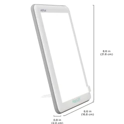 Verilux HappyLight Lucent LED UV-Free Therapy Lamp, 8-5/8"H x 6-5/8"W x 13/16"D, White