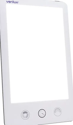 Verilux HappyLight VT43 Luxe LED UV-Free Light Therapy Lamp, 11-7/8"H x 7-1/4"W x 1-1/8"D, White