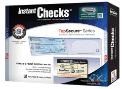 VersaCheck Instant Checks TopSecure Bundle, Form #1000, Business Voucher, Blue Elite, 250 Sheets, Download/Disc/Product Key