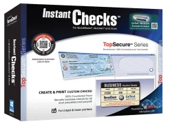 VersaCheck Instant Checks TopSecure Bundle, Form #1000, Business Voucher, Blue Elite, 250 Sheets, Download/Disc/Product Key