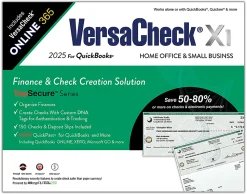 VersaCheck X1 For QuickBooks + VersaCheck ONLINE Gold Bundle, 2025, 1-Year Subscription, PC, Product Key/Download