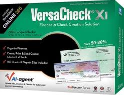 VersaCheck X1 2026 For QuickBooks + VersaCheck ONLINE Gold Bundle, 1 User, 1-Year Subscription, PC, Download