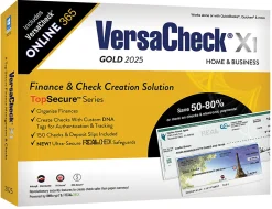 VersaCheck X1 Gold 2025 + VersaCheck ONLINE Gold, 1-Year Subscription Bundle, PC, Download/Product Key