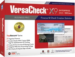 VersaCheck® X9 INKcrypt Enterprise Software, 2023, For 100 Users, Windows® 8.1/10/11, Disc/Product Key
