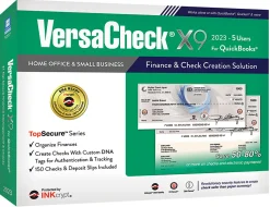 VersaCheck® X9 INKcrypt For QuickBooks® Software, 2023, For 5 Users, Windows® 8.1/10/11, Disc/Product Key