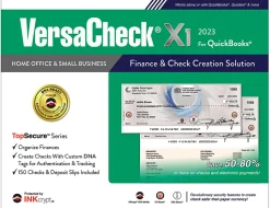 VersaCheck® X1 INKcrypt For QuickBooks® Software, 2023, Windows® 8.1/10/11, Disc/Product Key