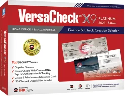 VersaCheck® X9 INKcrypt Platinum Software, 2023, For 5 Users, Windows® 8.1/10/11, Disc/Product Key