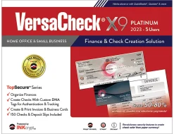 VersaCheck® X9 INKcrypt Platinum Software, 2023, For 5 Users, Windows® 8.1/10/11, Disc/Product Key
