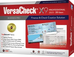 VersaCheck® X9 INKcrypt Professional Software, 2023, For 20 Users, Windows® 8.1/10/11, Disc/Product Key