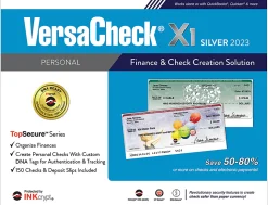VersaCheck® X1 INKcrypt Silver Software, 2023, Windows® 8.1/10/11, Disc/Product Key