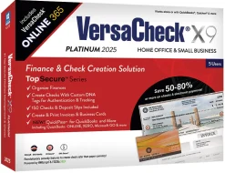 VersaCheck X1 Platinum + VersaCheck ONLINE Platinum Bundle, 2025, For 5 Users, 1-Year Subscription, PC, Product Key/Download