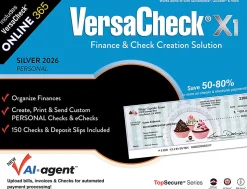 VersaCheck X1 Silver 2026 + VersaCheck ONLINE Silver Bundle, 1-Year Subscription, PC, Download