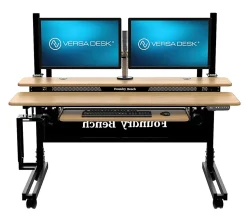 VersaDesk® Foundry Bench® Electric Portable Height Adjustable Standing Desk, 60
