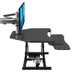 VersaDesk PowerPro Corner Sit-To-Stand Height-Adjustable Electric Desk Converter, 36