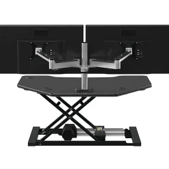 VersaDesk PowerPro Corner Sit-To-Stand Height-Adjustable Electric Desk Converter, 36