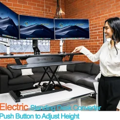 VersaDesk PowerPro Height-Adjustable Electric Standing Desk Converter, 36