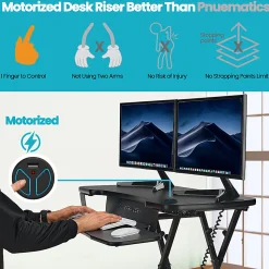 VersaDesk PowerPro Sit-To-Stand Height-Adjustable Electric Desk Converter, 36"W x 24"D, White