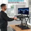 VersaDesk PowerPro Sit-To-Stand Height-Adjustable Electric Desk Converter, 40”W, Black