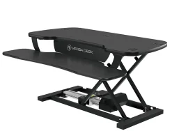 VersaDesk PowerPro Sit-To-Stand Height-Adjustable Electric Desk Converter, 40”W, Black