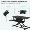 VersaDesk Power Riser Electric Height Adjustable Standing Desk Converter Desk Riser with Keyboard Tray & Device Stand, 32"W x 24"D, Black