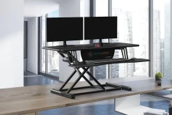 VersaDesk Power Riser Sit-To-Stand Height-Adjustable Electric Desk Converter, 40