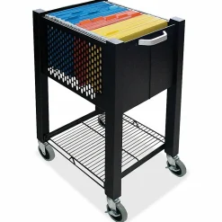 Vertiflex® SmartWorx Sidekick Steel File Cart, 27 3/4"H x 15"W x 16 1/2"D, Black