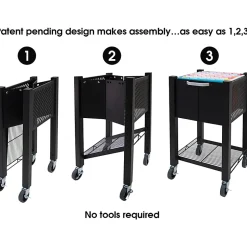 Vertiflex® SmartWorx Steel Open-Top Filing Cart, 27 3/4