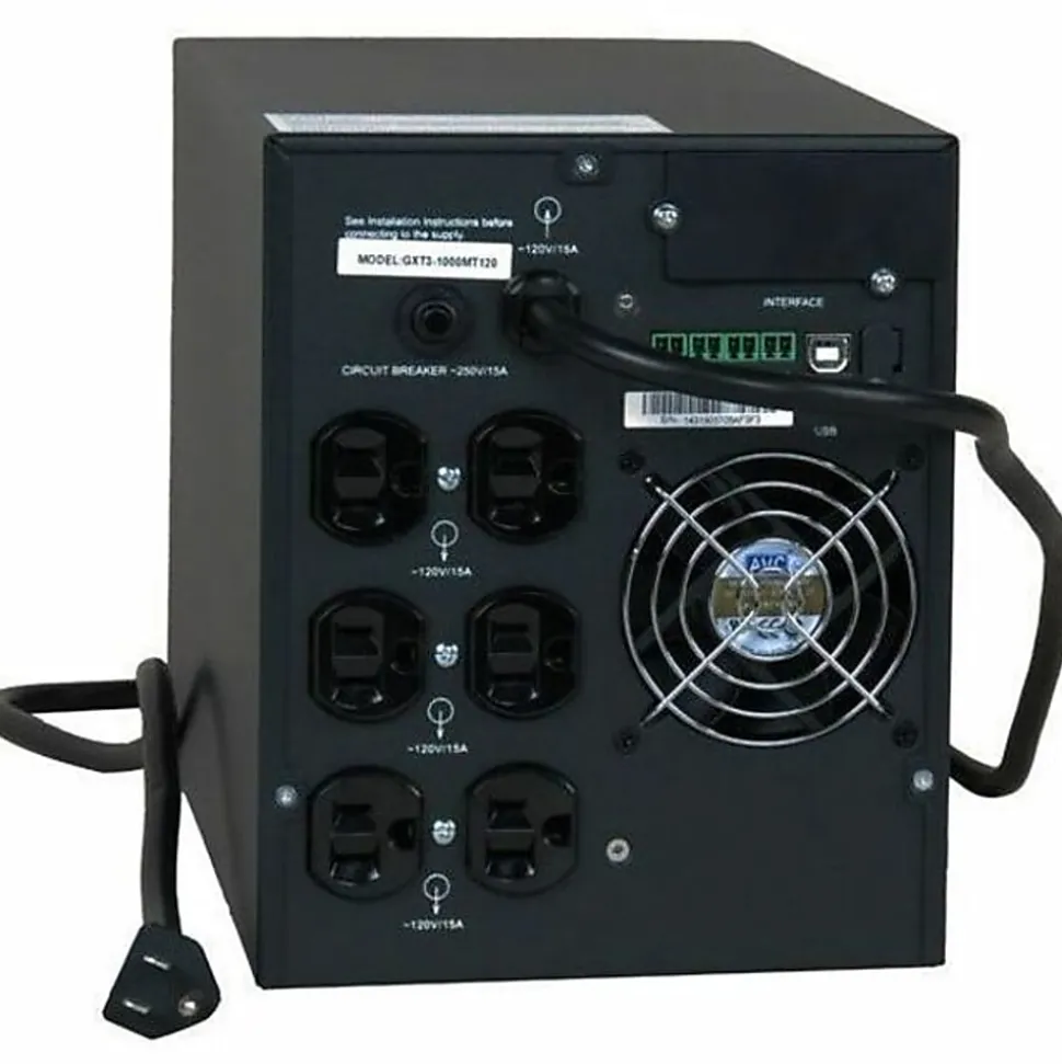 Vertiv Liebert GXT3 1000VA UPS, Mini-Tower Model, UL/c-UL Listed, 120VAC (GXT3-1000MT120) - 1000VA/900W - 5 Minute Full Load - 6 x NEMA 5-15R