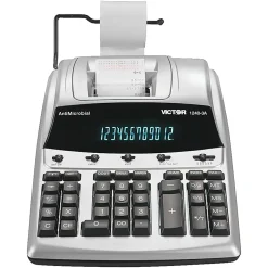 Victor® 1240-3A 12-Digit Heavy-Duty Commercial Printing Calculator With Antimicrobial Protection