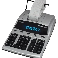 Victor® 1240-3A 12-Digit Heavy-Duty Commercial Printing Calculator With Antimicrobial Protection