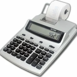 Victor® 1212-3A Printing Calculator With Antimicrobial Protection, Blue/Red Print, 2.7 Lines/Sec