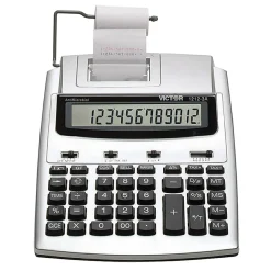 Victor® 1212-3A Printing Calculator With Antimicrobial Protection, Blue/Red Print, 2.7 Lines/Sec