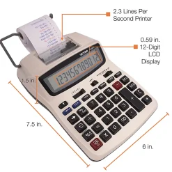 Victor® 1208-2 Compact Commercial Printing Calculator