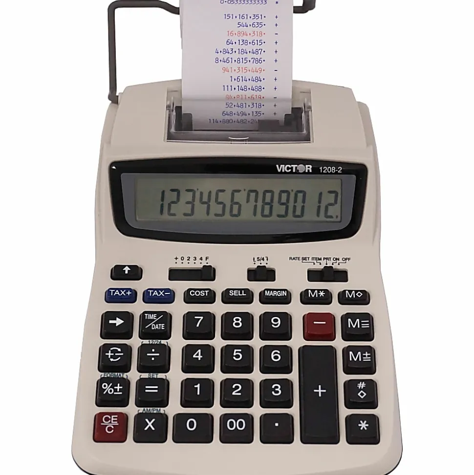 Victor® 1208-2 Compact Commercial Printing Calculator