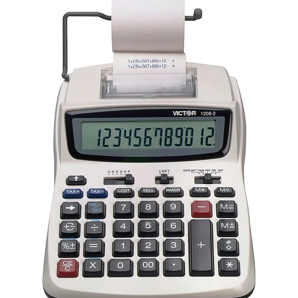 Victor® 1208-2 Compact Commercial Printing Calculator