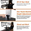 Victor DC475 High Rise Electric Triple Monitor Standing Desk - 23" to 34" Screen Support - 37.50 lb Load Capacity - DC475