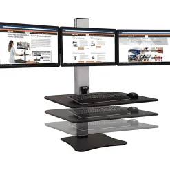 Victor DC475 High Rise Electric Triple Monitor Standing Desk - 23