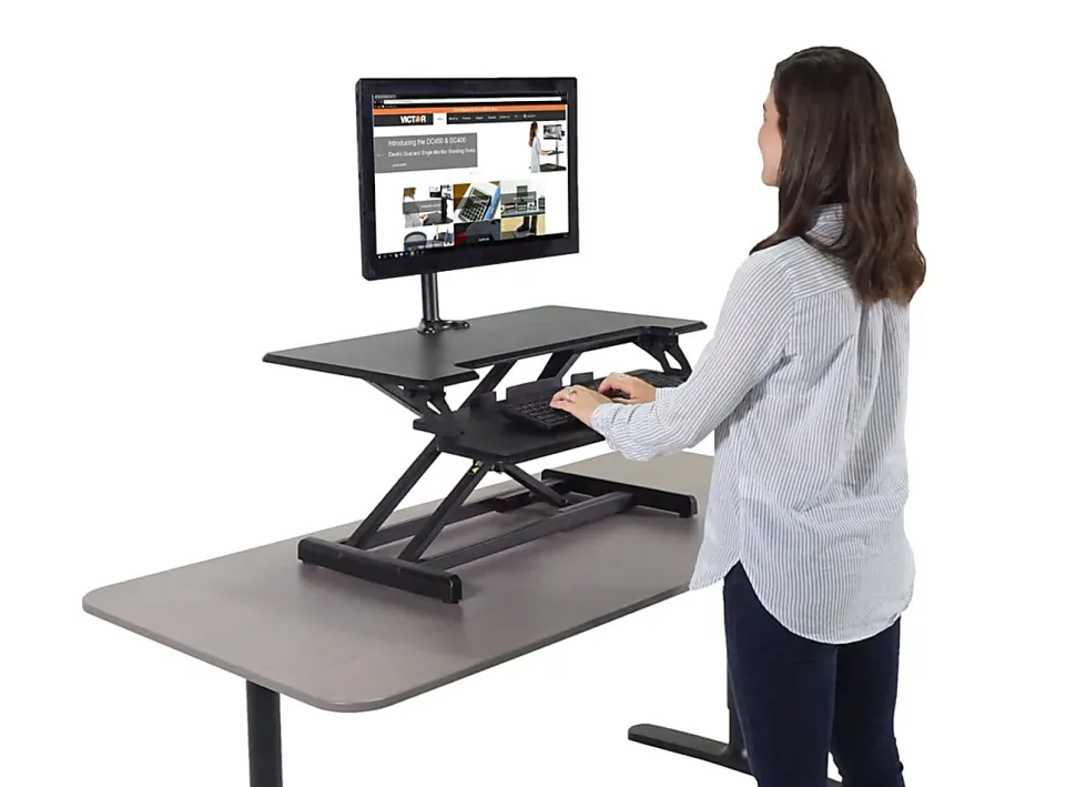 Victor® DCX610 36"W Compact Standing Desk Converter