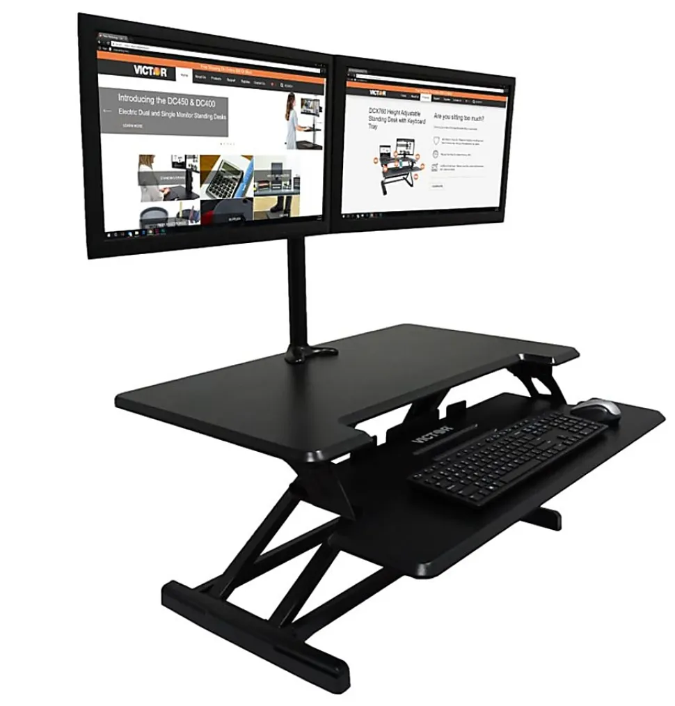 Victor® DCX610 36"W Compact Standing Desk Converter