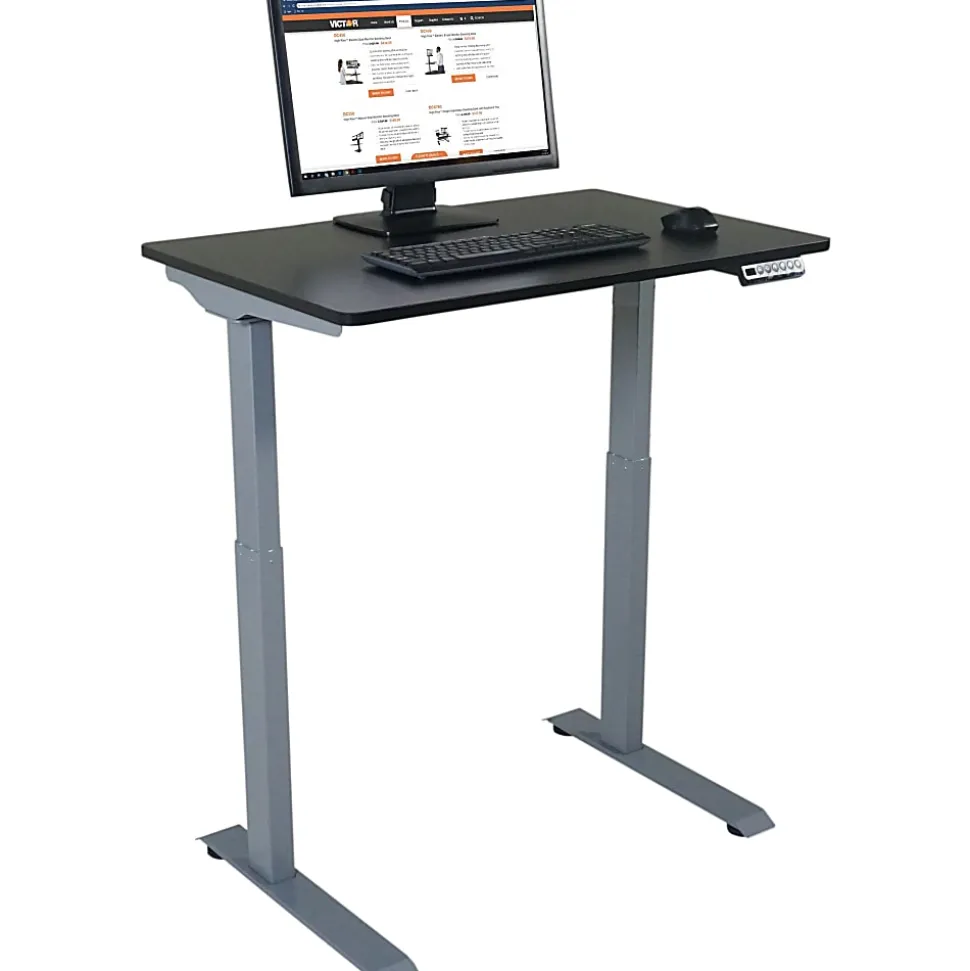 Victor Electric 48"W Standing Desk, White