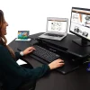 Victor High Rise DCX650 Electric Corner Standing Desk Converter, Black