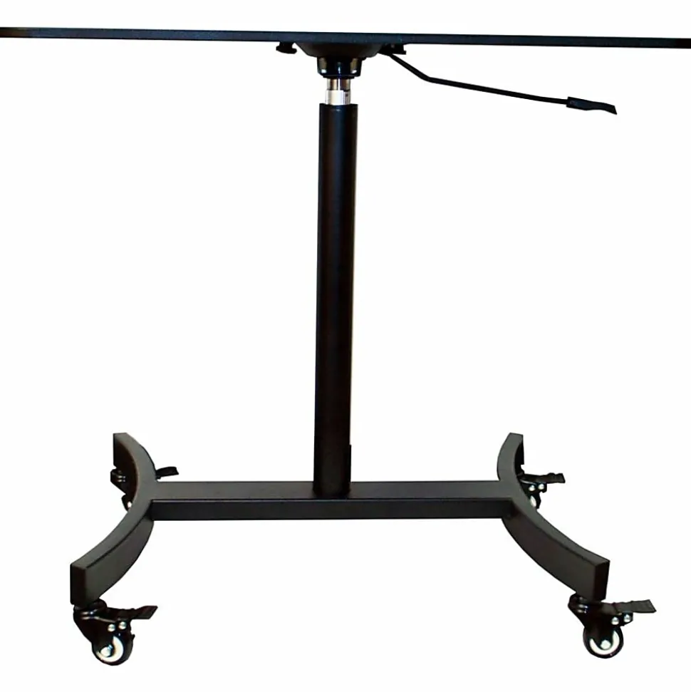 Victor® High Rise™ 31"W Mobile Adjustable Standing Desk Workstation, 44"H x 30-3/4"W x 22"D, Black