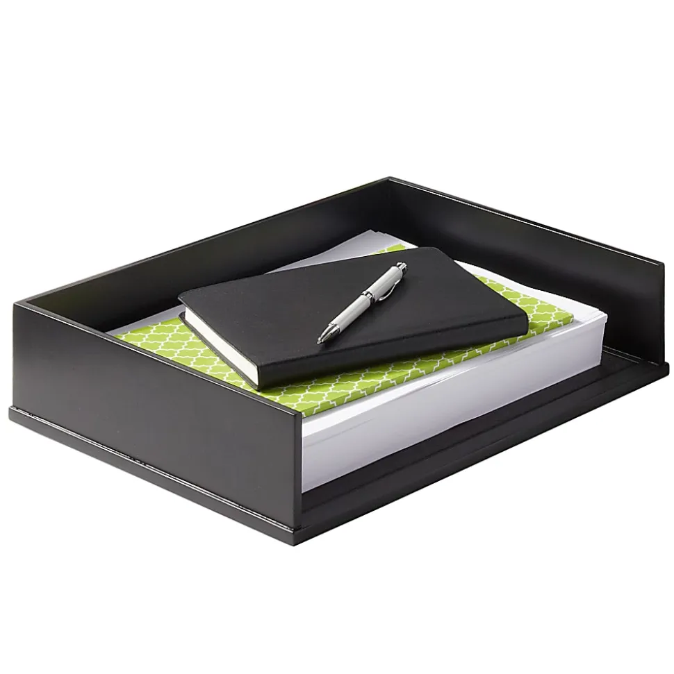 Victor® Midnight Black Collection Stacking Letter Tray