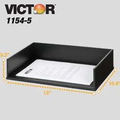 Victor® Midnight Black Collection Stacking Letter Tray