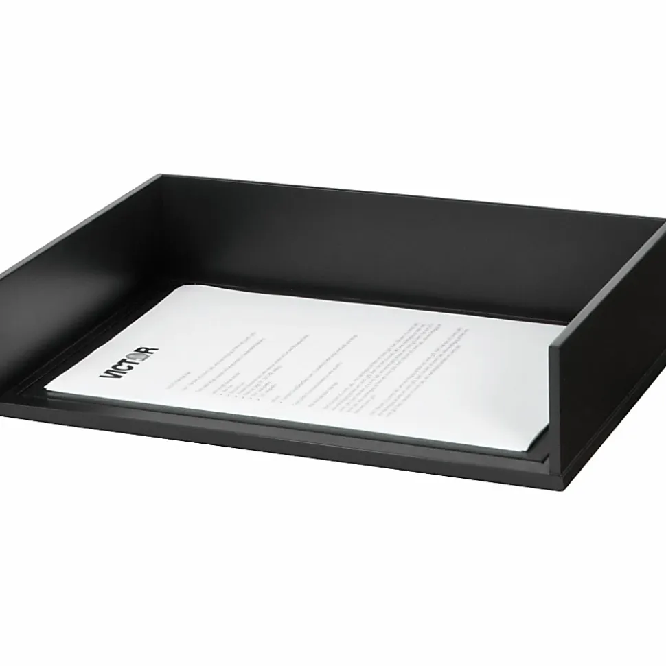 Victor® Midnight Black Collection Stacking Letter Tray