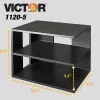 Victor® Midnight Black Collection™ Corner Shelf, 13 1/2"H x 13 1/2"W x 10 1/2"D, Black