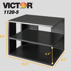 Victor® Midnight Black Collection™ Corner Shelf, 13 1/2"H x 13 1/2"W x 10 1/2"D, Black