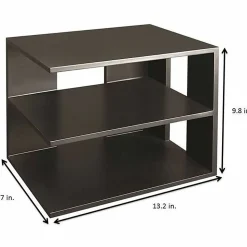 Victor® Midnight Black Collection™ Corner Shelf, 13 1/2"H x 13 1/2"W x 10 1/2"D, Black