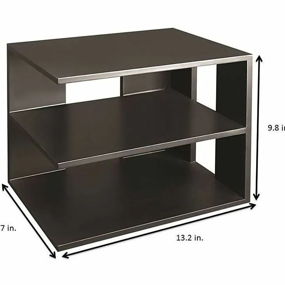 Victor® Midnight Black Collection™ Corner Shelf, 13 1/2"H x 13 1/2"W x 10 1/2"D, Black